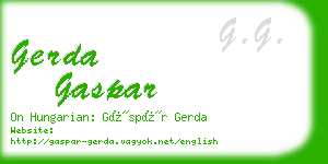 gerda gaspar business card